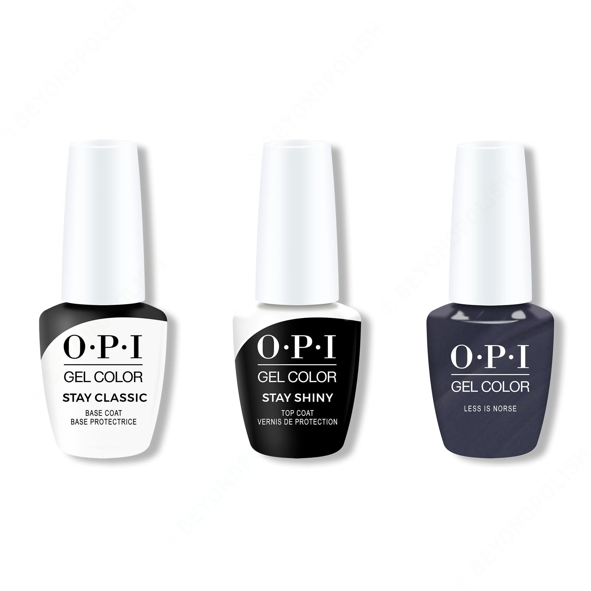 OPI - GelColor Combo - Stay Classic Base, Shiny Top & Less is Norse
