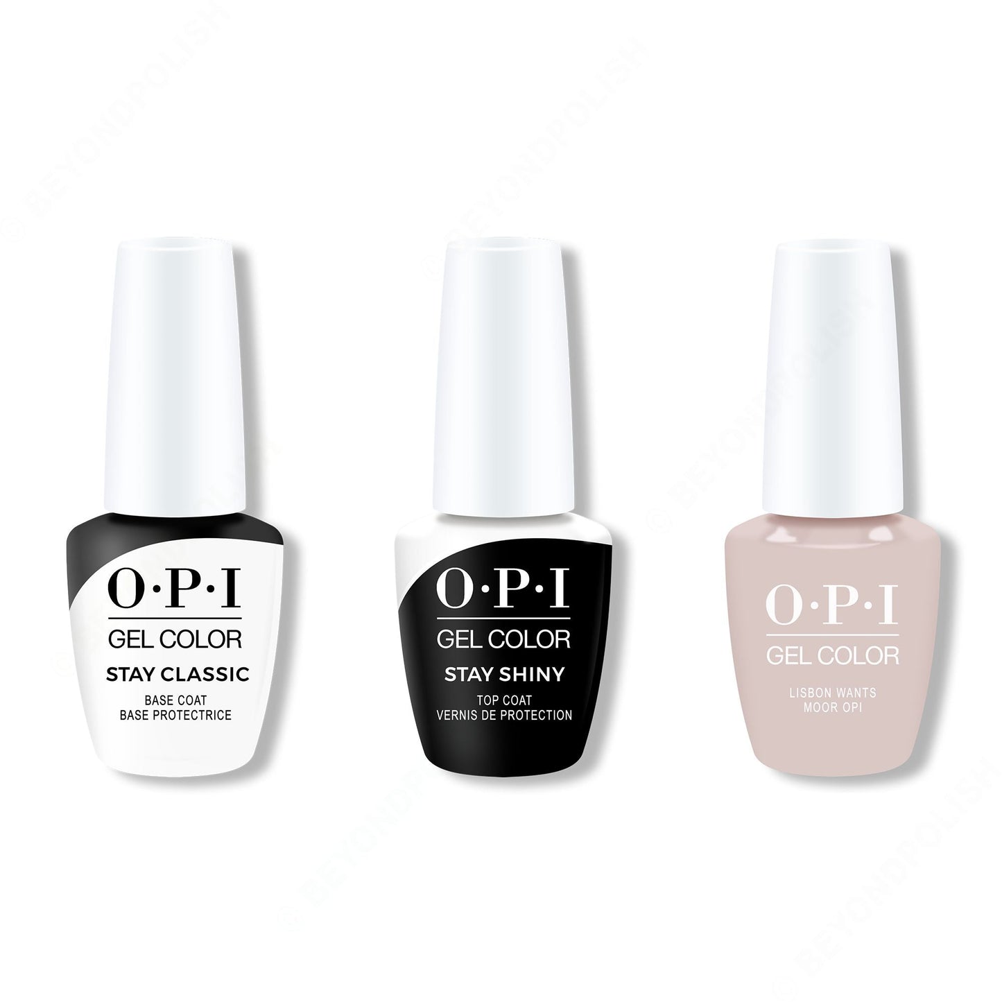 OPI - GelColor Combo - Stay Classic Base, Shiny Top & Lisbon Wants Moor OPI