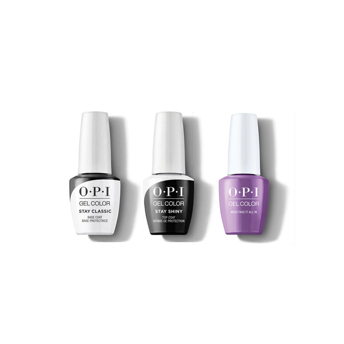 OPI - GelColor Combo - Stay Classic Base, Shiny Top & Medi-take It All In