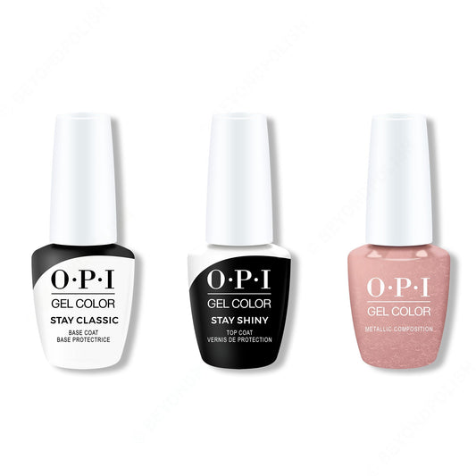 OPI - GelColor Combo - Stay Classic Base, Shiny Top & Metallic Composition
