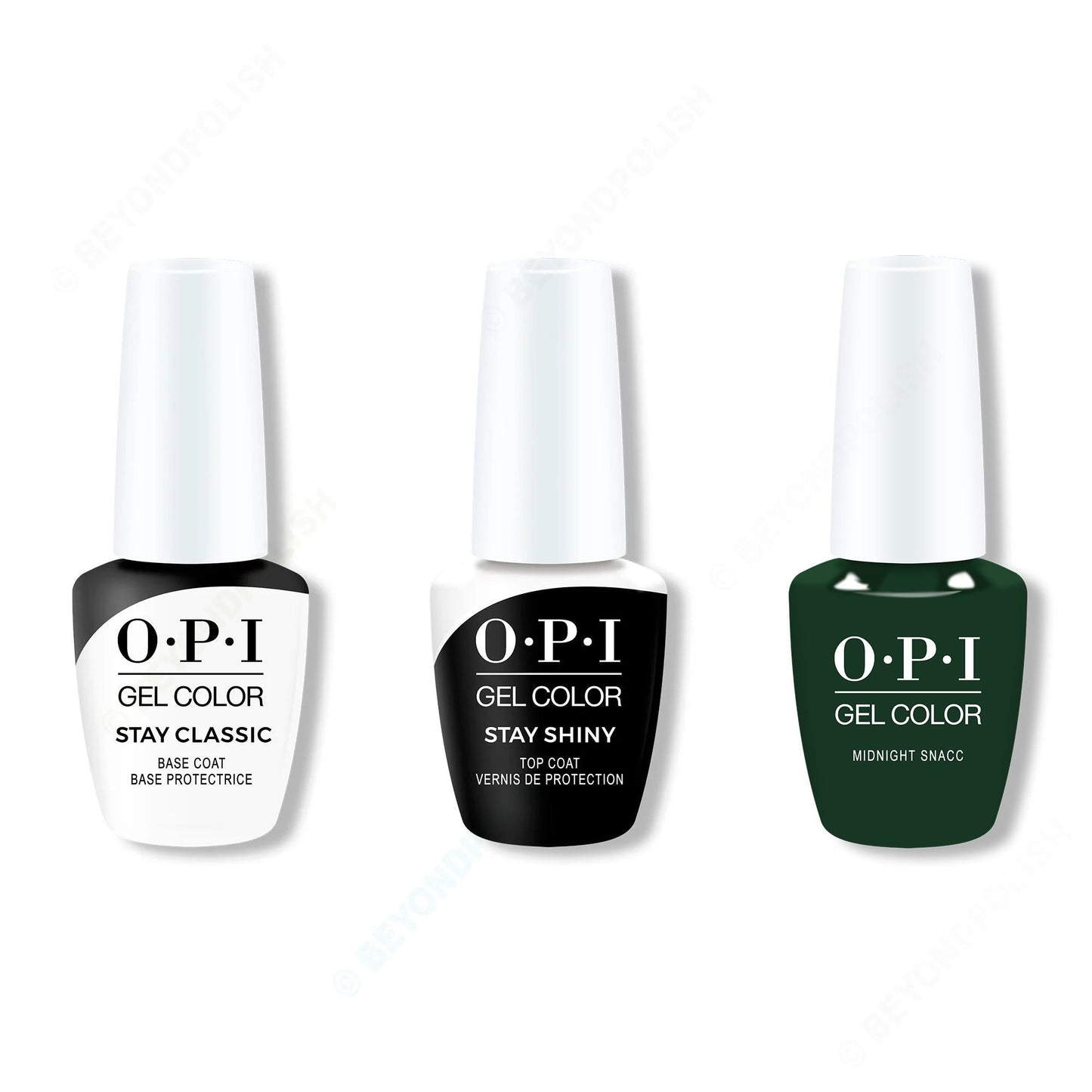 OPI - GelColor Combo - Stay Classic Base, Shiny Top & Midnight Snacc