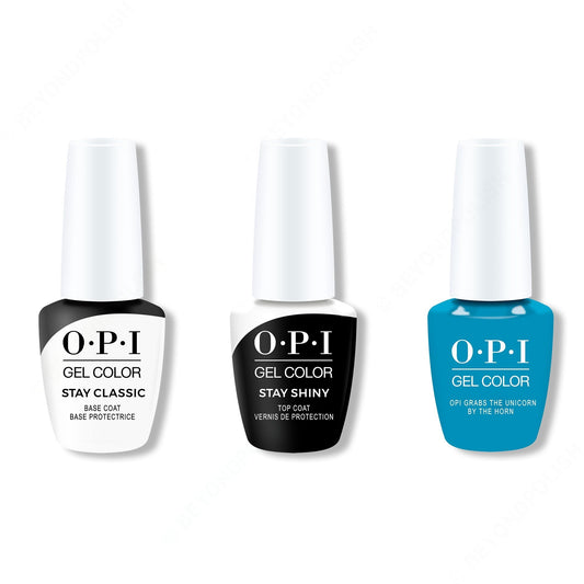 OPI - GelColor Combo - Stay Classic Base, Shiny Top & OPI Grabs The Unicorn By The Horn
