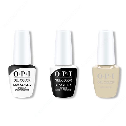 OPI - GelColor Combo - Stay Classic Base, Shiny Top & One Chic Chick