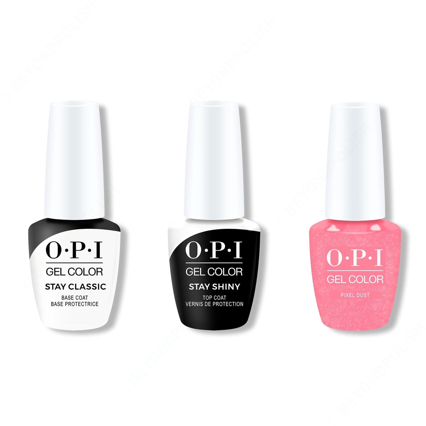 OPI - GelColor Combo - Stay Classic Base, Shiny Top & Pixel Dust