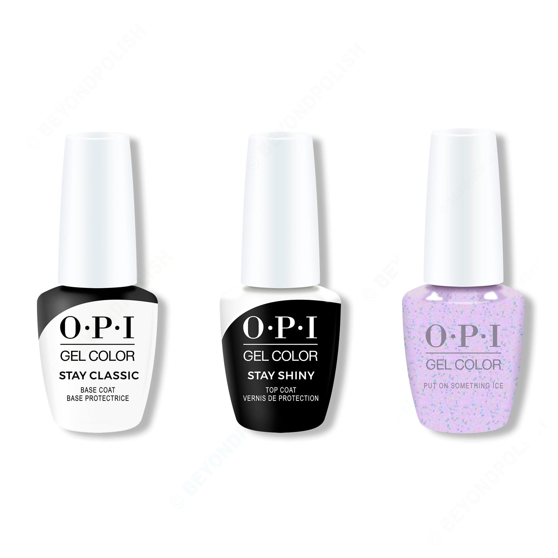 OPI - GelColor Combo - Stay Classic Base, Shiny Top & Put On Something Ice