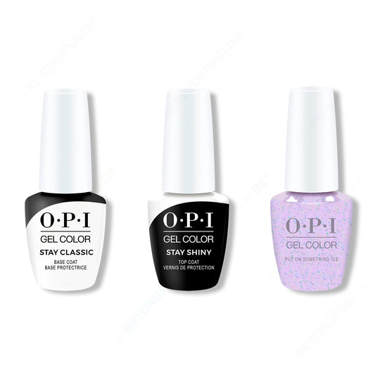 OPI - GelColor Combo - Stay Classic Base, Shiny Top & Put On Something Ice