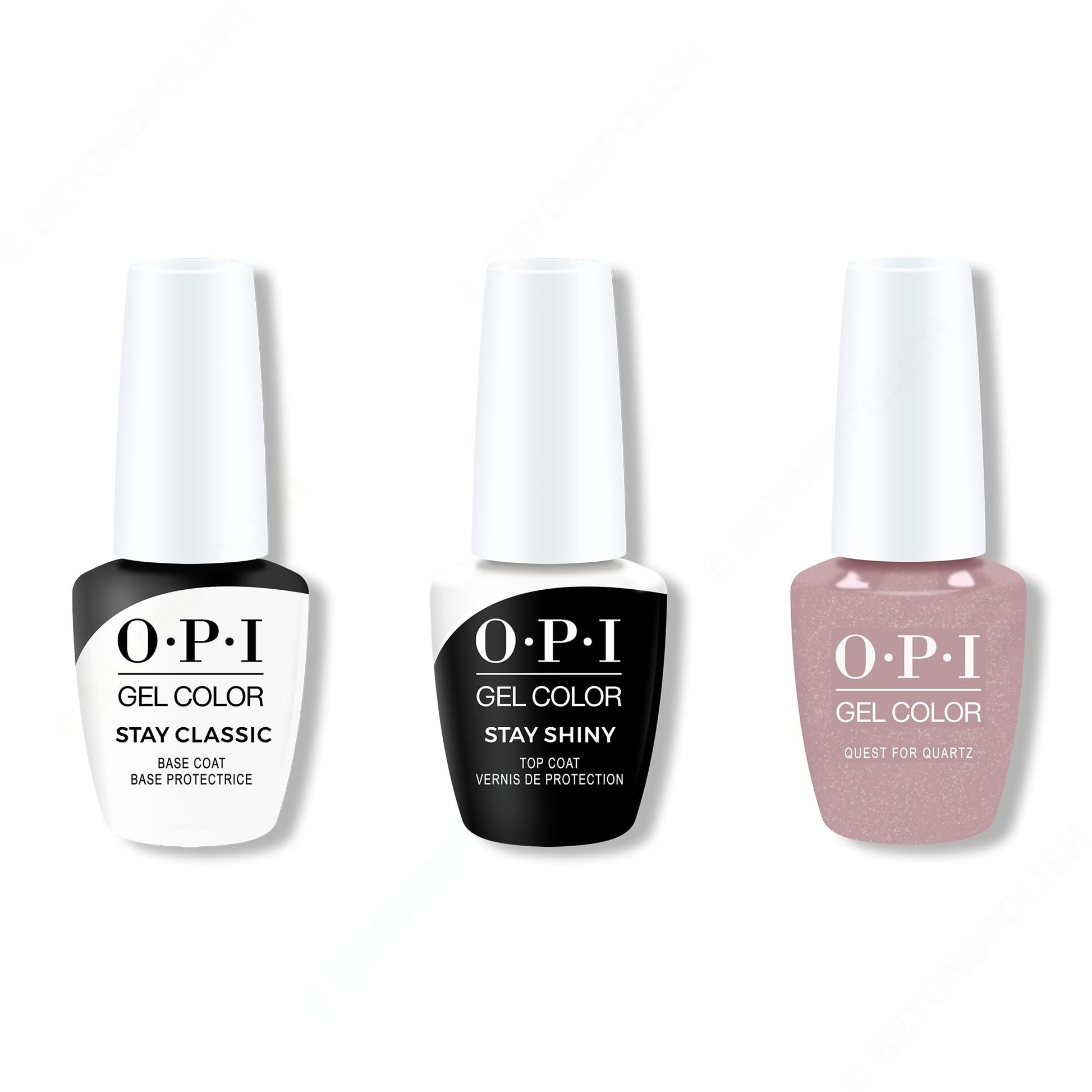 OPI - GelColor Combo - Stay Classic Base, Shiny Top & Quest for Quartz