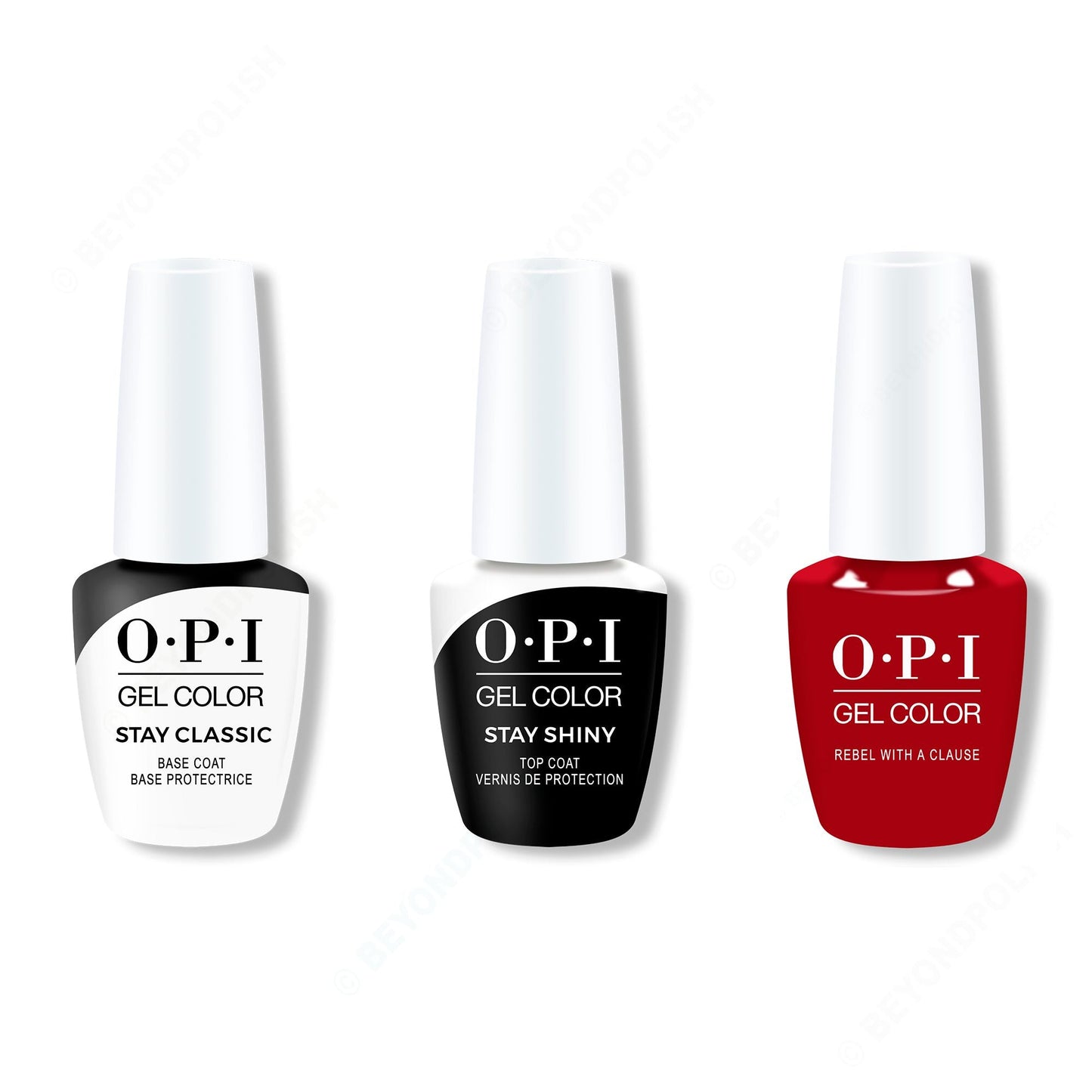 OPI - GelColor Combo - Stay Classic Base, Shiny Top & Rebel With A Clause