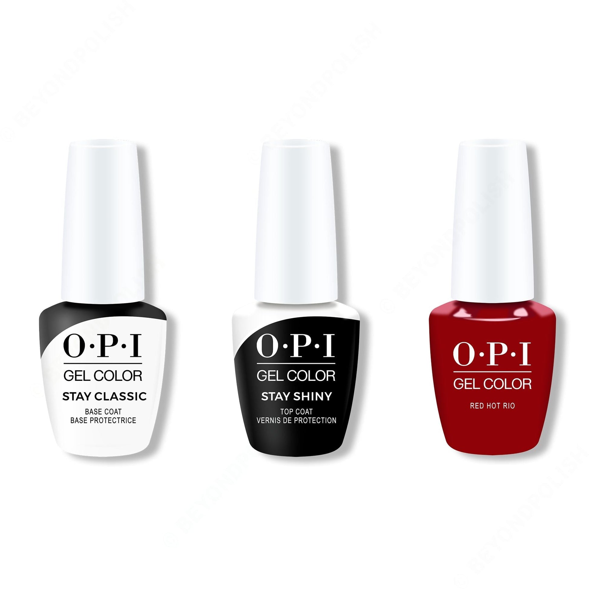 OPI - GelColor Combo - Stay Classic Base, Shiny Top & Red Hot Rio