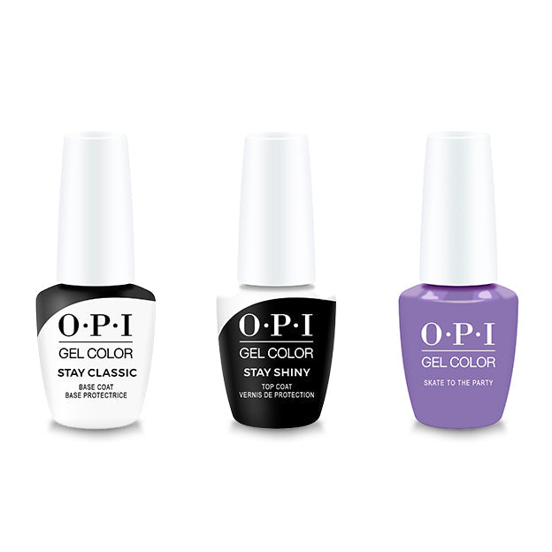 OPI - GelColor Combo - Stay Classic Base, Shiny Top & Skate to the Party
