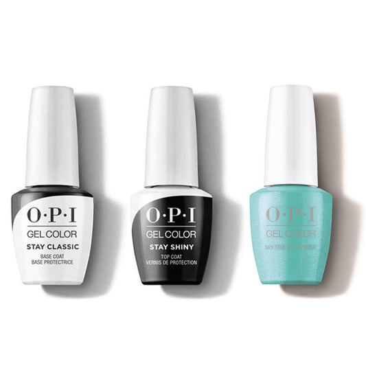 OPI - GelColor Combo - Stay Classic Base, Shiny Top & Sky True to Yourself