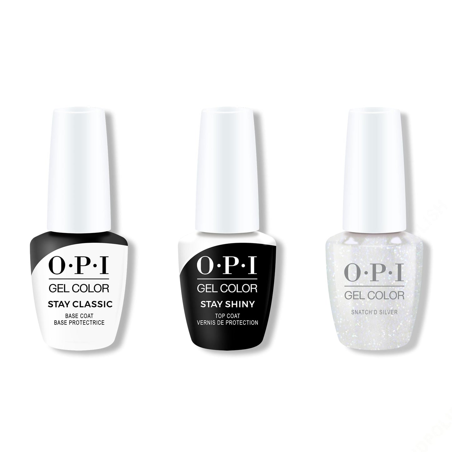 OPI - GelColor Combo - Stay Classic Base, Shiny Top & Snatch'd Silver