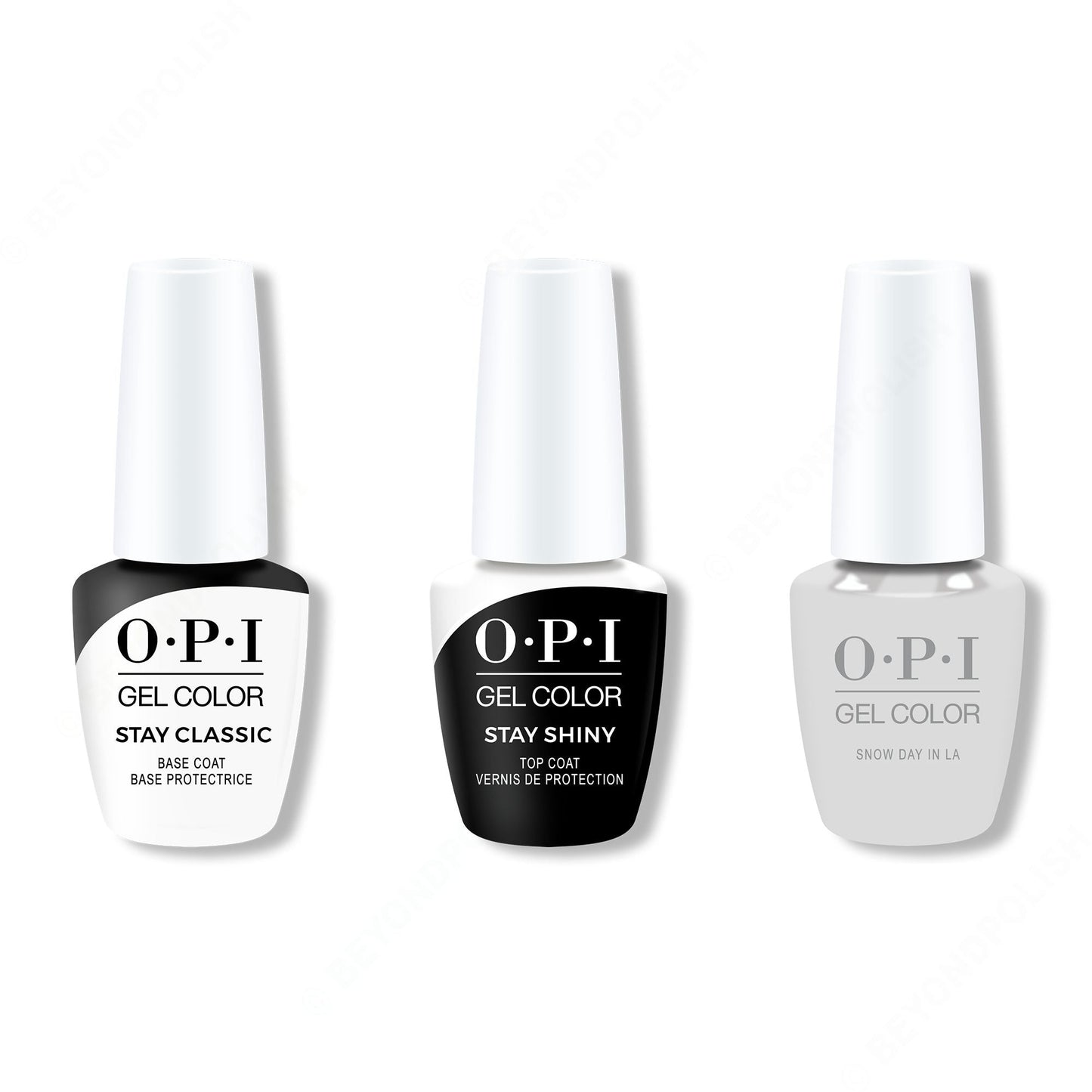 OPI - GelColor Combo - Stay Classic Base, Shiny Top & Snow Day in LA