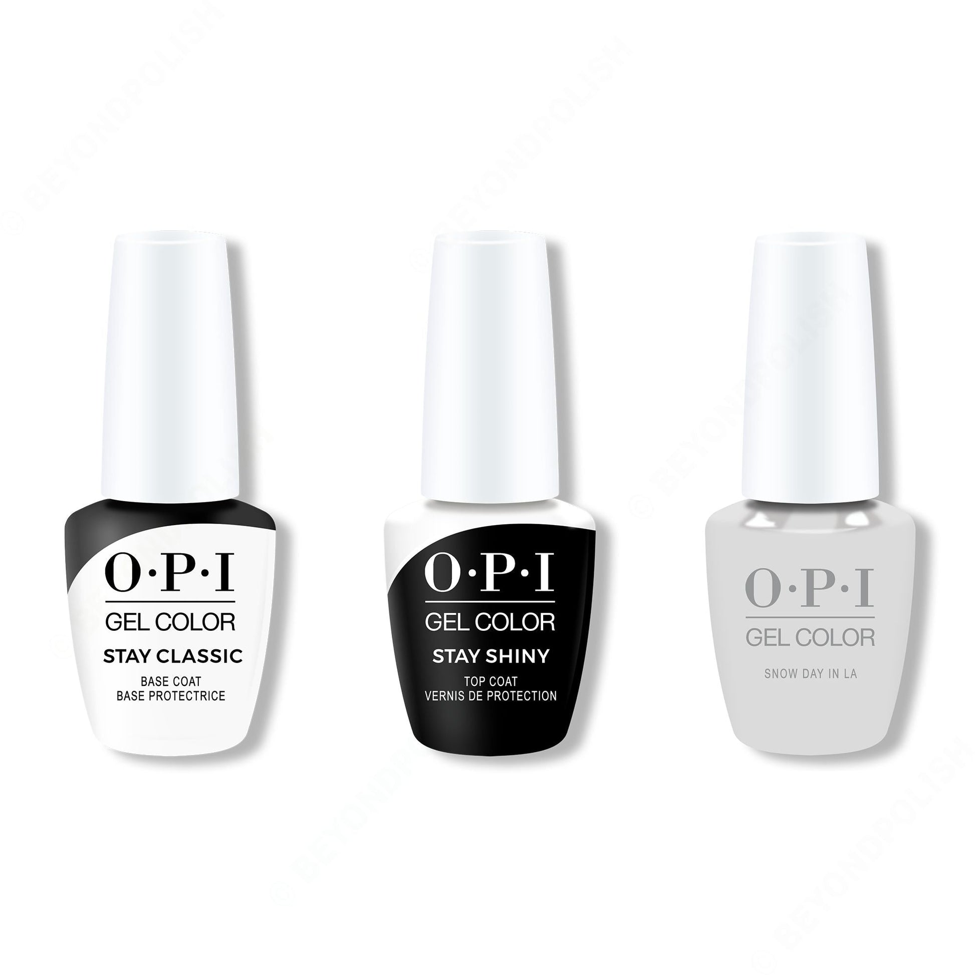 OPI - GelColor Combo - Stay Classic Base, Shiny Top & Snow Day in LA