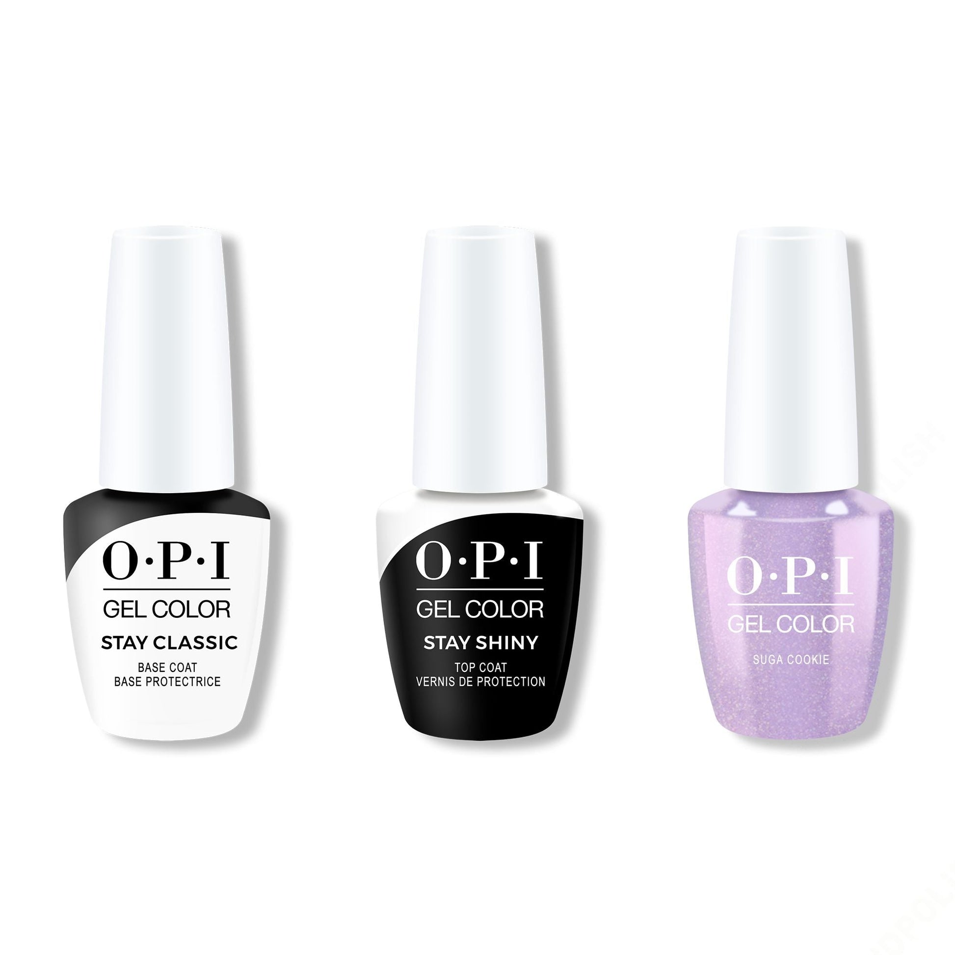 OPI - GelColor Combo - Stay Classic Base, Shiny Top & Suga Cookie