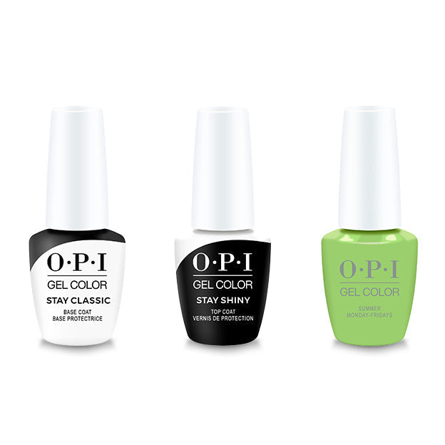 OPI - GelColor Combo - Stay Classic Base, Shiny Top & Summer Monday-Fridays