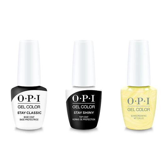 OPI - GelColor Combo - Stay Classic Base, Shiny Top & Sunscreening My Calls