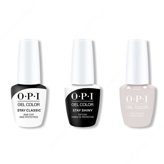 OPI - GelColor Combo - Stay Classic Base, Shiny Top & Suzi Chases Portu-geese