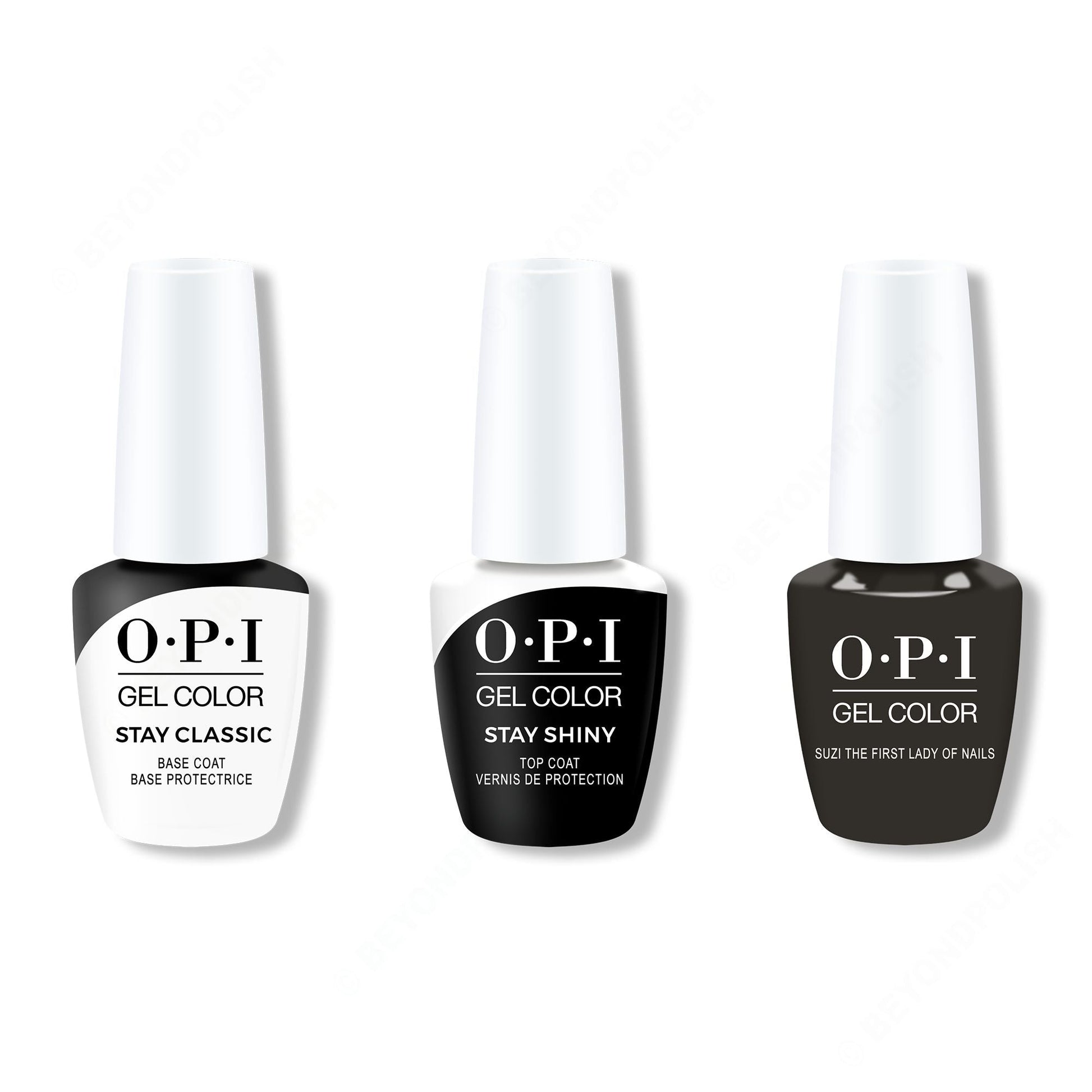 OPI - GelColor Combo - Stay Classic Base, Shiny Top & Suzi The First Lady of Nails