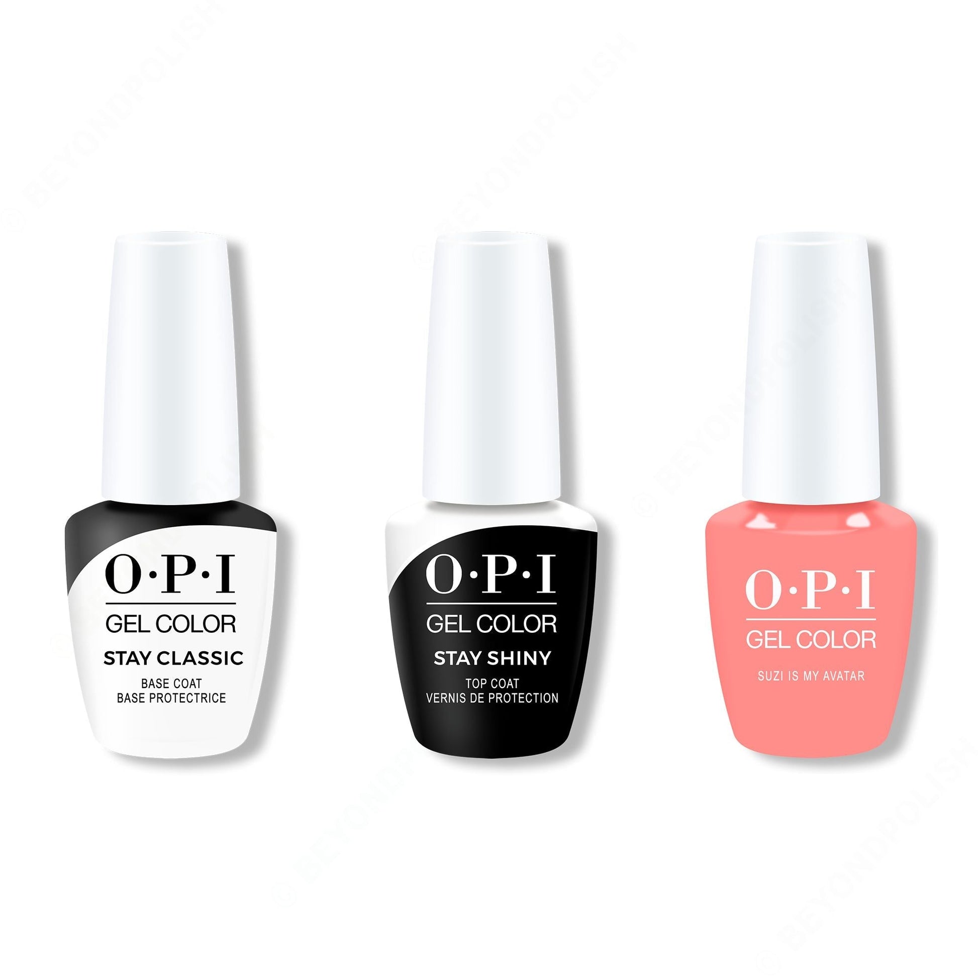 OPI - GelColor Combo - Stay Classic Base, Shiny Top & Suzi is My Avatar