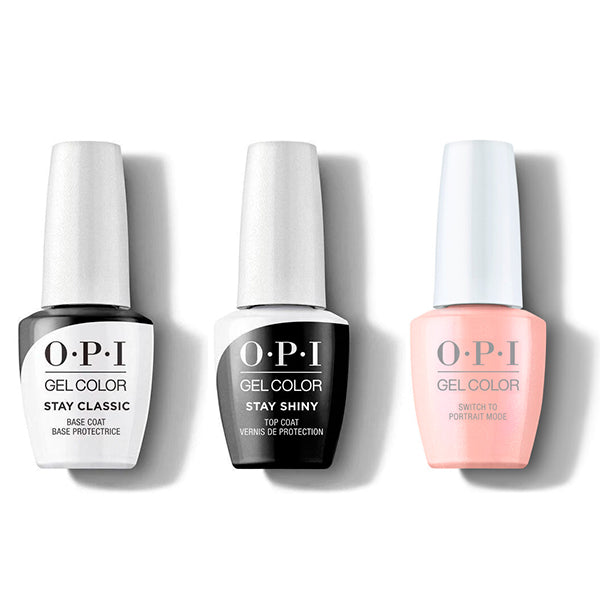 OPI - GelColor Combo - Stay Classic Base, Shiny Top & Switch To Portrait Mode
