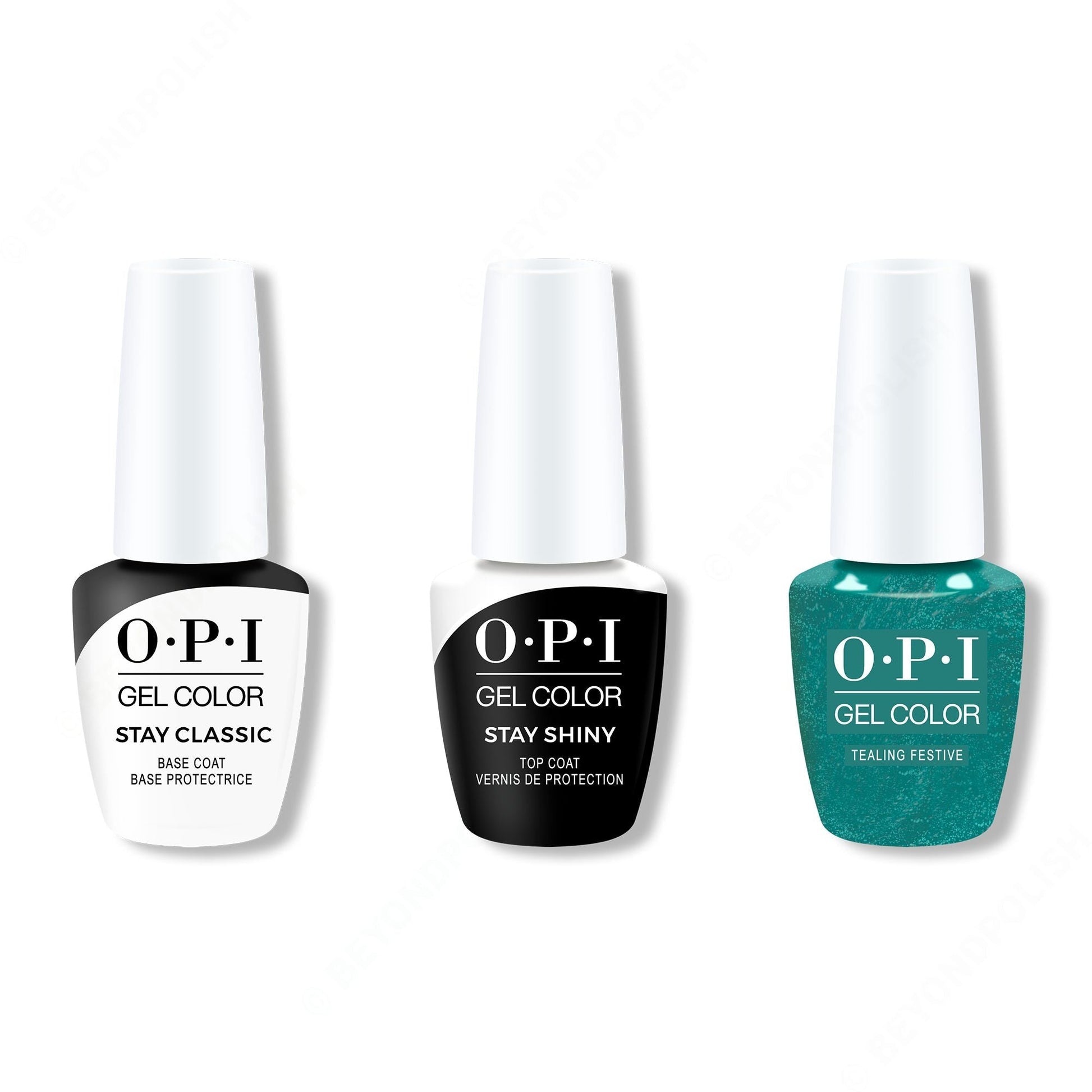 OPI - GelColor Combo - Stay Classic Base, Shiny Top & Tealing Festive