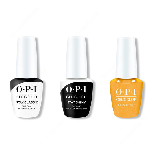 OPI - GelColor Combo - Stay Classic Base, Shiny Top & The Leo-nly One