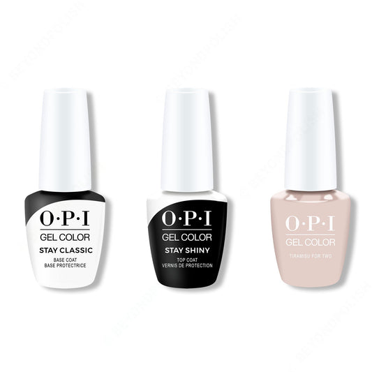 OPI - GelColor Combo - Stay Classic Base, Shiny Top & Tiramisu for Two