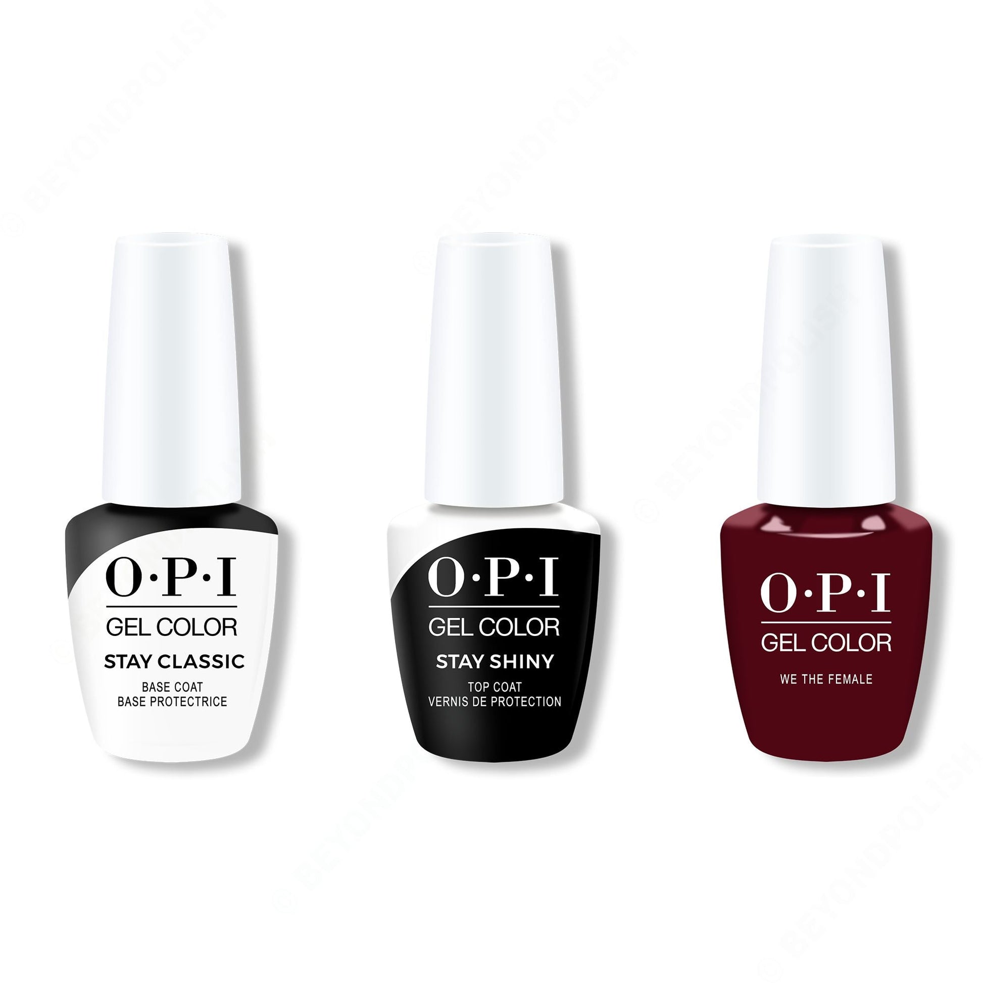 OPI - GelColor Combo - Stay Classic Base, Shiny Top & We the Female