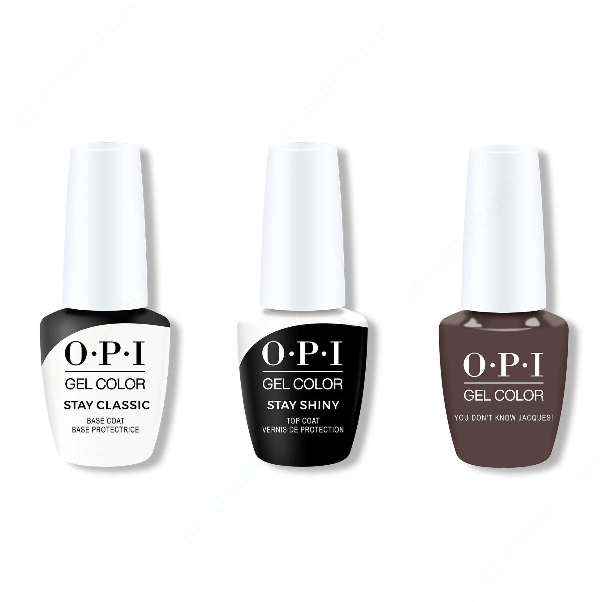 OPI - GelColor Combo - Stay Classic Base, Shiny Top & You Dont Know Jacques
