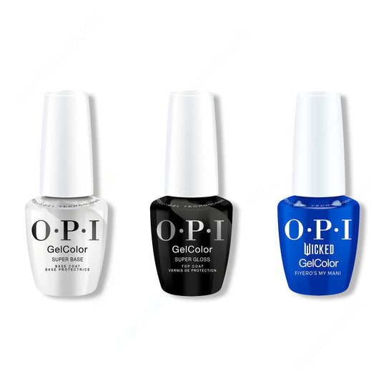 OPI - GelColor Combo - Super Base, Super Gloss Top & Fiyero's My Mani