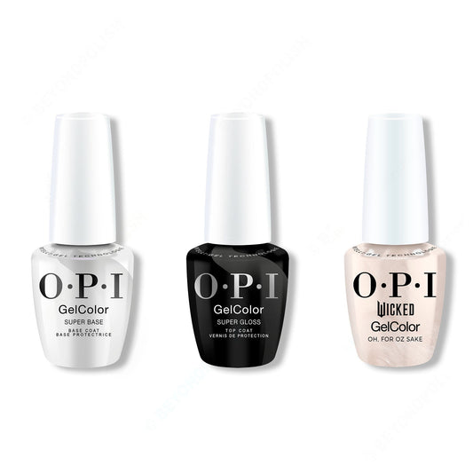 OPI - GelColor Combo - Super Base, Super Gloss Top & Oh, For Oz Sake