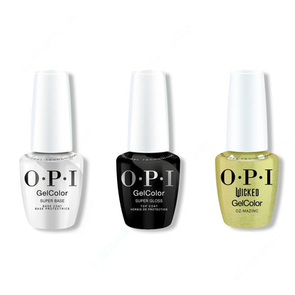 OPI - GelColor Combo - Super Base, Super Gloss Top & Oz-Mazing