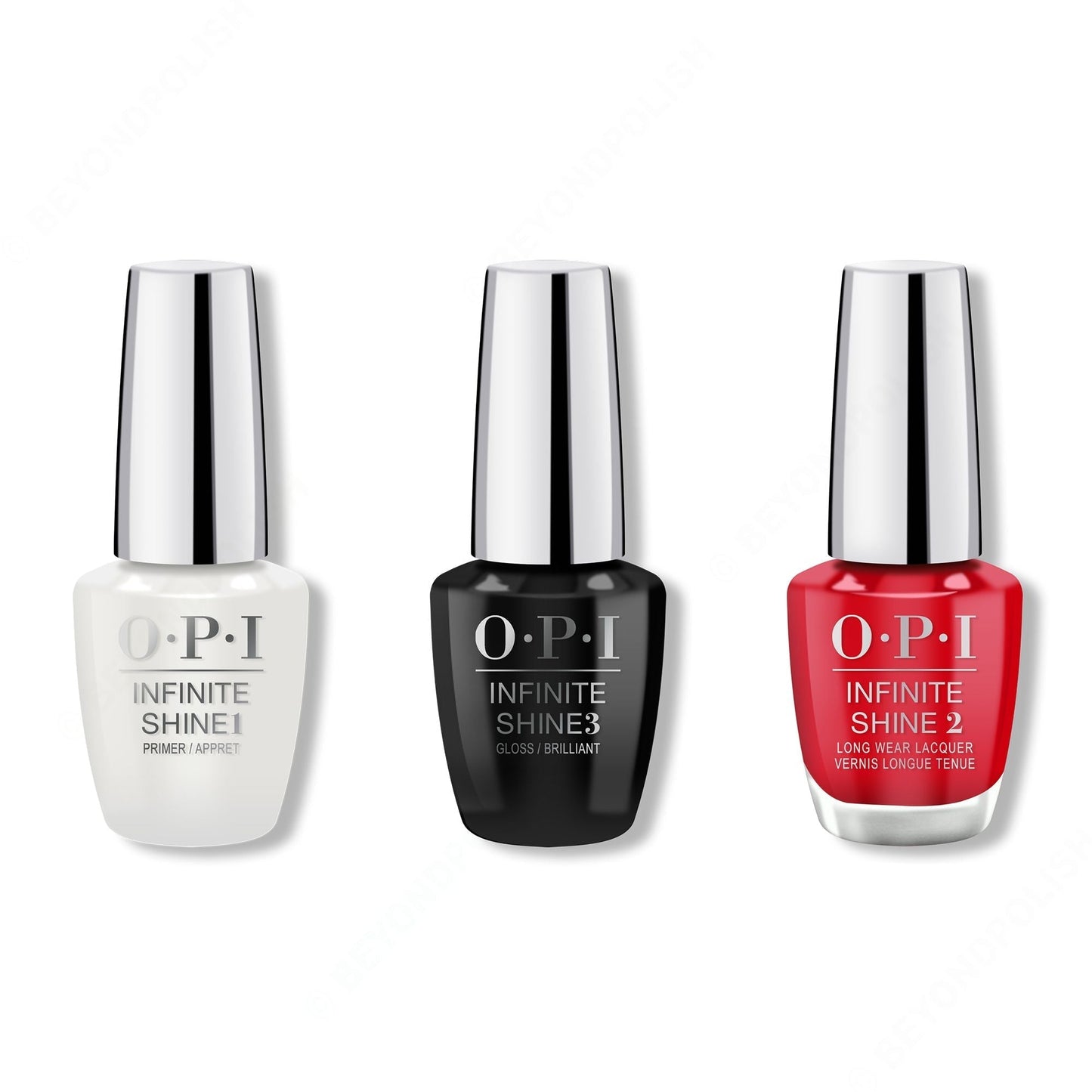 OPI - Infinite Shine Combo - Base, Top & Big Apple Red - #ISLN25