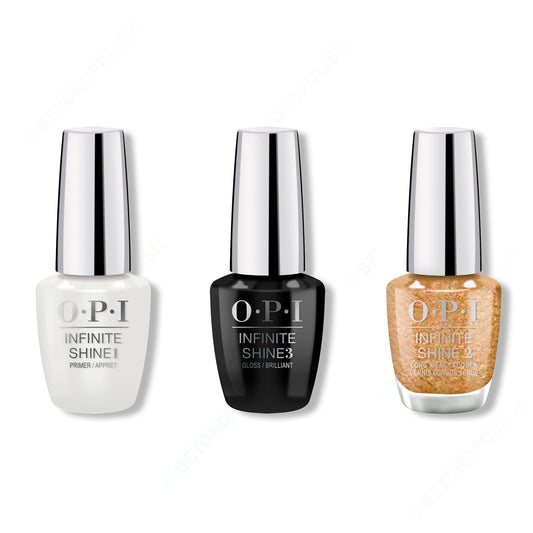 OPI - Infinite Shine Combo - Base, Top & Five Golden Flings