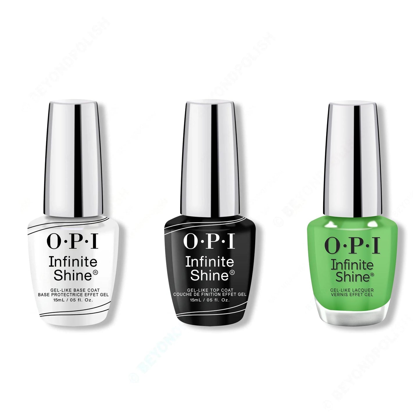 OPI - Infinite Shine Combo - Base, Top & Jelly Green with Envy