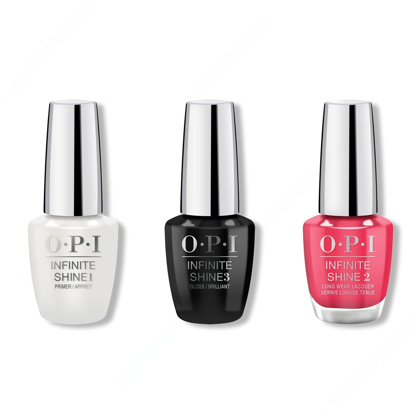 OPI - Infinite Shine Combo - Base, Top & Strawberry Margarita - #ISLM23