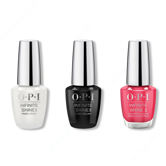 OPI - Infinite Shine Combo - Base, Top & Strawberry Margarita - #ISLM23
