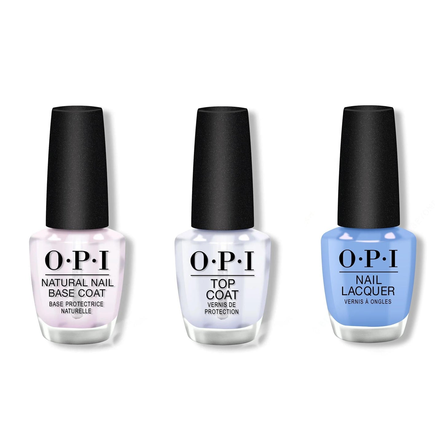 OPI - Nail Lacquer Combo - Base, Top & Blue Them All Away