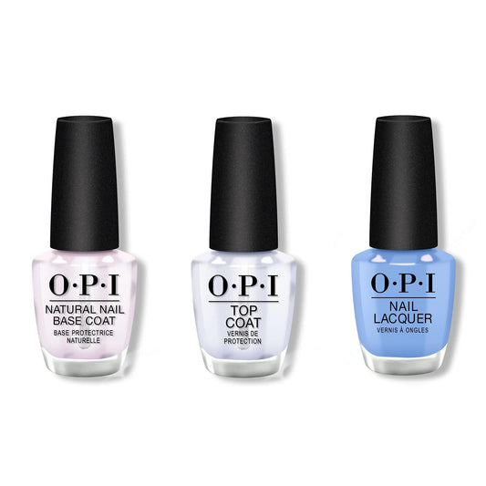 OPI - Nail Lacquer Combo - Base, Top & Blue Them All Away