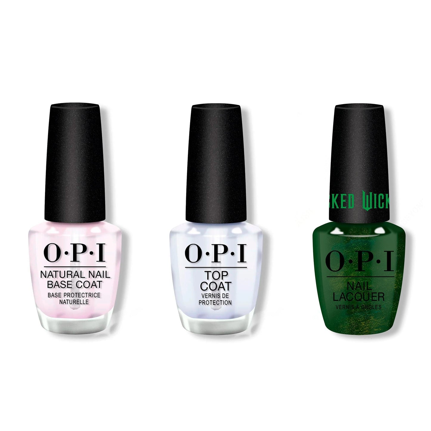 OPI - Nail Lacquer Combo - Base, Top & Ozitively Elphaba