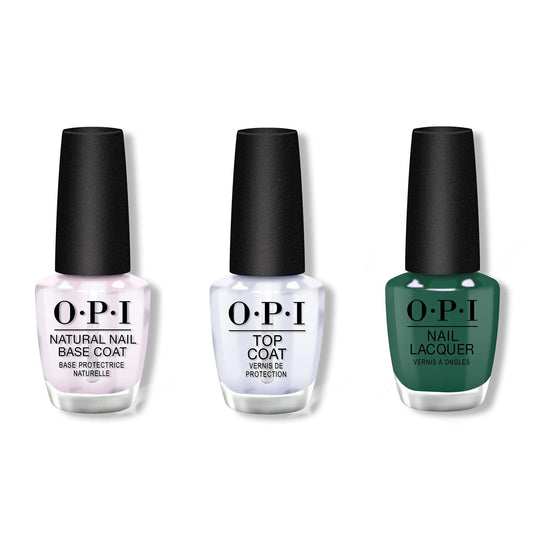 OPI - Nail Lacquer Combo - Base, Top & Pose-in-Ivy