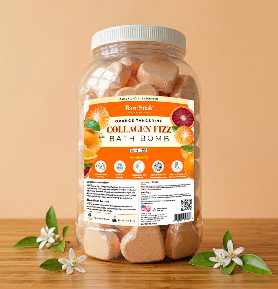 Bare Soak Collagen Pedi Bomb - 50pc - Orange Tangerine