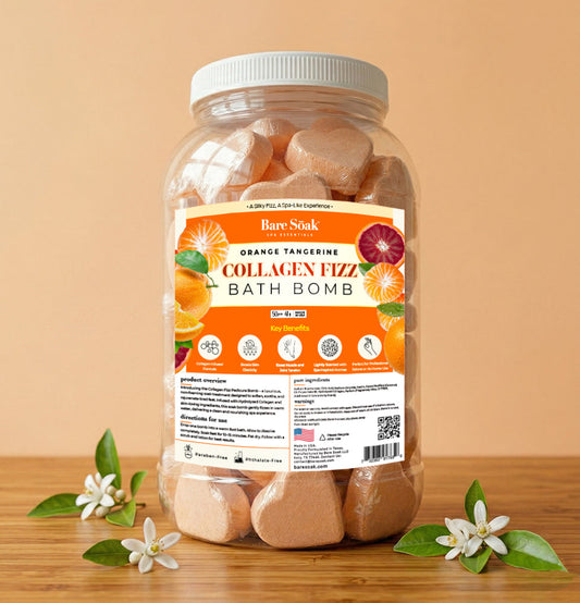 Bare Soak Collagen Pedi Bomb - 50pc - Orange Tangerine
