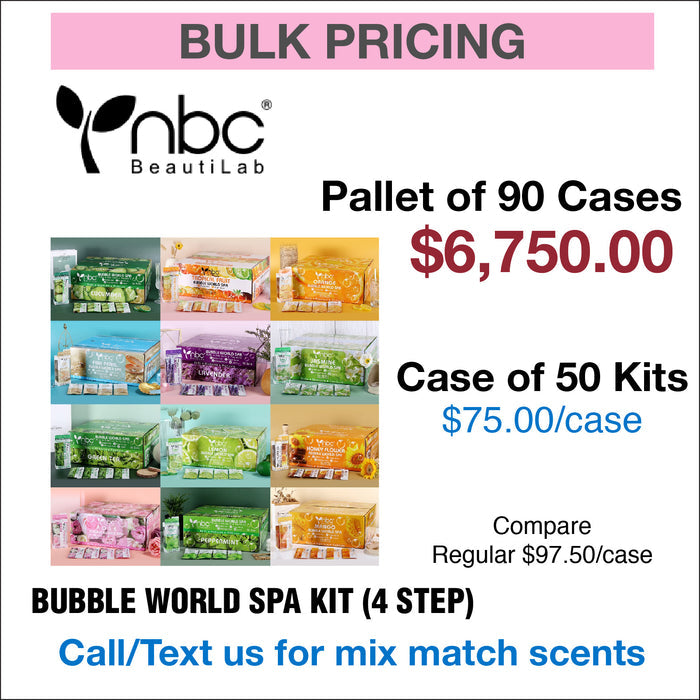 PALLET DEAL - NBC Bubble World Spa Kit (4 Step) - Pallet of 45 cases, 50 kits/case