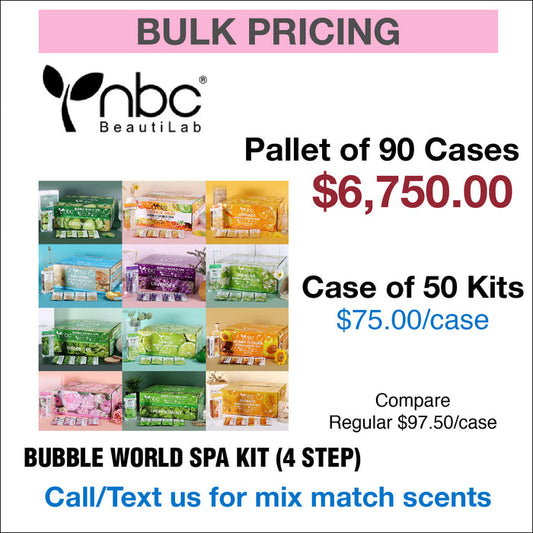 PALLET DEAL - NBC Bubble World Spa Kit (4 Step) - Pallet of 45 cases, 50 kits/case