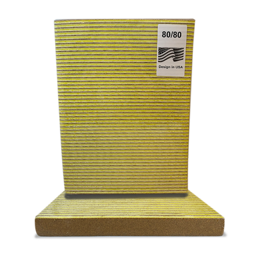 PND Premium Square Nail Files Pack/50pcs - Brown- Gold, Grit Options