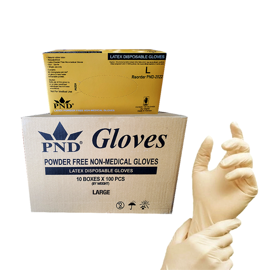 PND Latex Disposable Glove - Large Size (1 CASE - 10 Boxes)