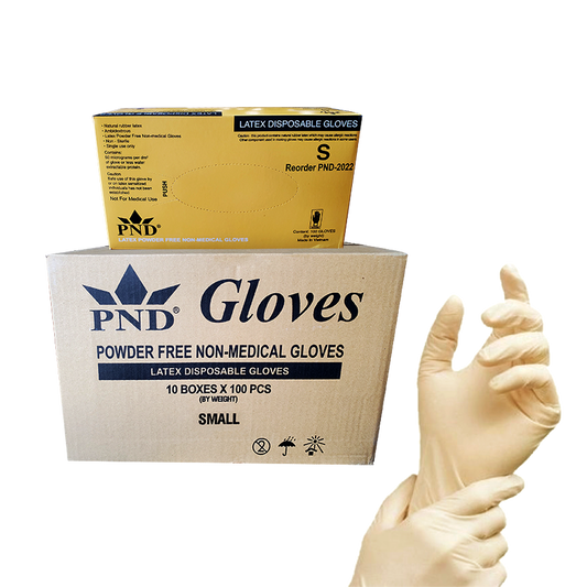 PND Latex Disposable Glove - Small Size (1 Box -100 pcs)
