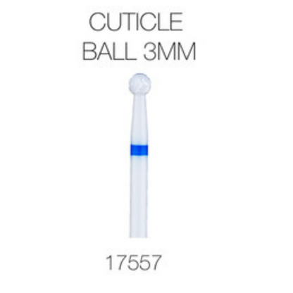 PND CERAMIC BIT - CUTICLE 3/32" BALL 3MM (17557)